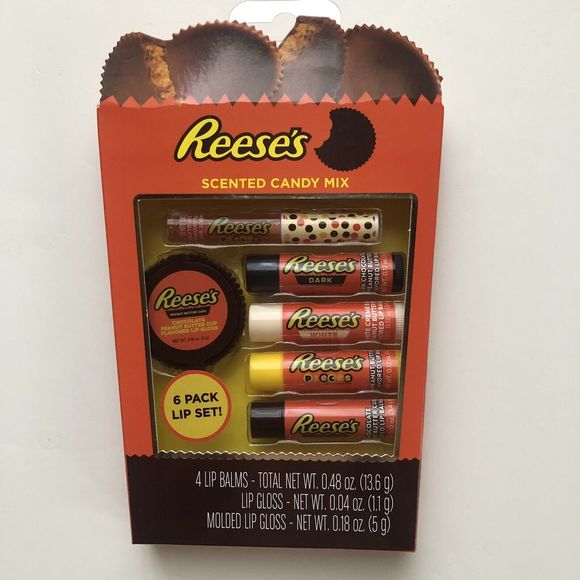 REESE’S PEANUT BUTTER CUP EYESHADOW PALETTE & MIXED CANDY LIP GLOSS SET - Picture 5 of 6